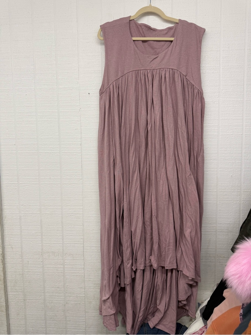 Free People Dusty Rose Relaxed Sleeveless Midi Dress